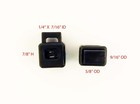 Square Block Cord Locks Spring Toggle Stopper For Drawstrings 25 Pcs Black New