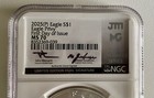 2025 p  Silver Eagle Privy Ngc Ms70 First Day Mercanti Gaudioso Limited Signed