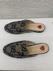 Gucci Princetown Gg Canvas Logo Jumbo Loafer Horsebit Mule Flat 38 Eu 8 Us Bb40