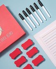 Magnetic Small White Board Set - Double Sided Magnet Dry Erase Ruled Lap 6