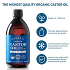 Castor Oil Organic Cold Pressed 100  Pure Hexane Free  Unrefined Natural Oil For
