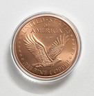1 Oz  999 Fine Copper Round Standing Liberty Quarter Design Bullion Coin        