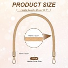 2pcs Leather Purse Strap 45cm 17 7  Braided Purse Strap Handle Khaki