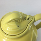 Hall Vintage Parade Teapot Canary Yellow Ceramic Art Deco Swirl 6   T  Read