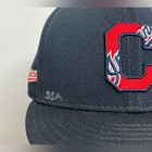 Game Worn New Era 59fifty Cleveland Indians On-field Official Hat 7 3 8