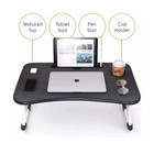 Laptop Tray Lap Desk Stand Foldable Bed Table Notebook Tray Cup Slot Adjustable