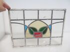 Antique Stained Glass Window Panel Vintage Old Art Deco Nouveau 13 5x18 5 