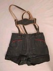 Trachten Bavarian German Leather Lederhosen Child  shorts  Bird Emblem Suspender