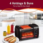 Hot Dog Roller Grill Bun Warmer Machine Toaster Oven stainless Steel Heat Roller