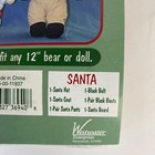 Teddy Bear Santa Outfit Doll Making Vintage Clothing 12  Dolls Bear Wear New