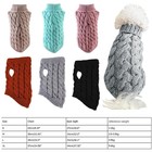 Handmade Dog Warm Sweater Blue Pet Knitted Clothes Winter Apparel Puppy Perro