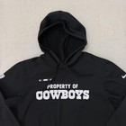Nike Dallas Cowboys Sweatshirt Hoodie Mens Large Black Nfl Football Dri Fit