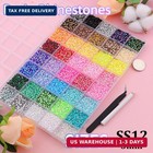 40000pcs 40 Colors Jelly Rhinestones For Bedazzling  3mm Multicolor Resin Flatba