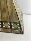 Vintage Tiffany Style Art   Craft Mission Stained Slag Glass Billiard Lamp Shade