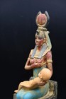 Egyptian Goddess Isis Breastfeeding Horus Statue  Ancient Home Decor 