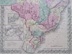 Brazil Guyana Suriname French Guyana Amazon River 1855 Colton Decorative Map