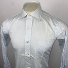 1960s Excello Dress Shirt Crest Club Karnac Cotton Blue Vtg Mcm Mens 15 34 Nos