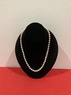 Vintage 14k Solid Yellow Gold Closure 6mm White Pearl Beaded Necklace 19   
