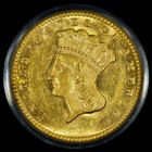 1874  1 Gold Piece     Pcgs Ms-61     Coin G 1 Uncirculated Ogh Type 3 T3    trusted   