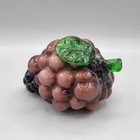 Vtg Mcm Glass Fruits And Vegetables Murano Style Grapes Lemon Carrot Set Of 3