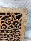 Antique Vtg Cast Iron Worn Chrome Heat Grate Floor Register 9x12 Old 1587-25b