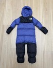 The North Face Baby Nuptse One-piece Bunting Suit 700 Fill  18-24m  Cave Blue