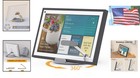 Adjustable Silver Tablet Stand For Echo Show 15 21 - Stability Meets Elegance