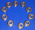 Lot Of 10 -1 8  Axle Ball Bearings - Flanged   Shielded