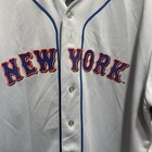 Vtg Majestic New York Mets Mens Baseball -road Jersey Gray Mlb Button Front-