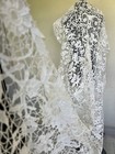 78  X 33  Vtg Point De Venice Hand Made Needle Lace Runner Fabric Or Bridal Veil