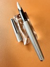 Pilot Custom 18k-wg Fountain Pen H571 1971 Vintage  F Nib  Silver Stripe Barrel
