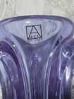 Czech Art Glass Vase Vintage Heavy Never Used Beautifil Lilac Color 9   Tall
