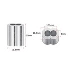 50pcs Aluminum Crimping Loop Sleeve For Wire Rope Cable Ferrule Diameter 3 16 