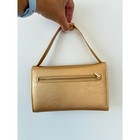 K  Carroll Accessories Gold Metallic Vegan Leather Crossbody Wallet Clutch Bag