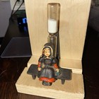 Antique Vintage Cast Metal Amish Country Woman Egg Timer Hourglass