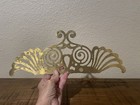 Vintage Solid Brass Pediment Topper Architectural Wall Decor  beautiful 