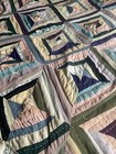Vintage Handmade Quilt Hand Stitched Very Worn  as Is  66   x 76   