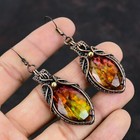Ammolite Jewelry Copper Gift For Mum Wire Wrapped Drop dangle Earrings 2 95 