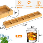 Shot Glass Set - 2oz 60ml Set Of 6 Shot Glass Tray Holder Set Thick Base  6pcs 