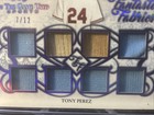 2019 Itg Fantastic Fabrics Purple Spectrum Tony Perez Game-used Bat Jersey  7 12