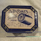 Vintage J   P Coats Best Six Cord Sewing Thread Advertising Storage Tin
