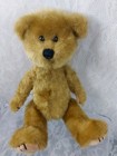 Teddy Bear Brown Jointed Plush Tan Black Fully Poseable 10  Stuffed Animal Doll