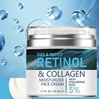 Day   Night Retinol Collagen Face Cream Hyaluronic Acid Moisturizer 1 7oz