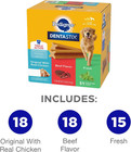 Dentastix Large Dog Dental Care Treats Original  Beef   Fresh Variety Pack  2 73