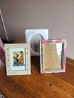 Lot Of 3 Vintage Ornate Floral Table Top Picture Frames Art Gallery Shabby Chic