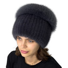 Women s Fur Hat Winter Mink Hat Style Beanie Russian Real Fur Hat Fox Fur Hats