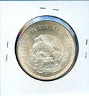 1948 Mexico 5 Peso Cuauht  moc Silver Coin  73 Bu 1948 Ms Brilliant Uncirculated