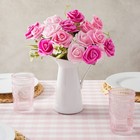 100 Pack Artificial Pink Roses For Wedding Wall Decoration  3-inch Flower Heads