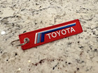New Red Retro Vintage Stripes Trd Racing Keychain Keys For Toyota - Us Based
