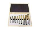 New 10 Pcs 3 16-3 4  Hss Four 4 Flute Tin Coated Hss Single End Mill Set Box